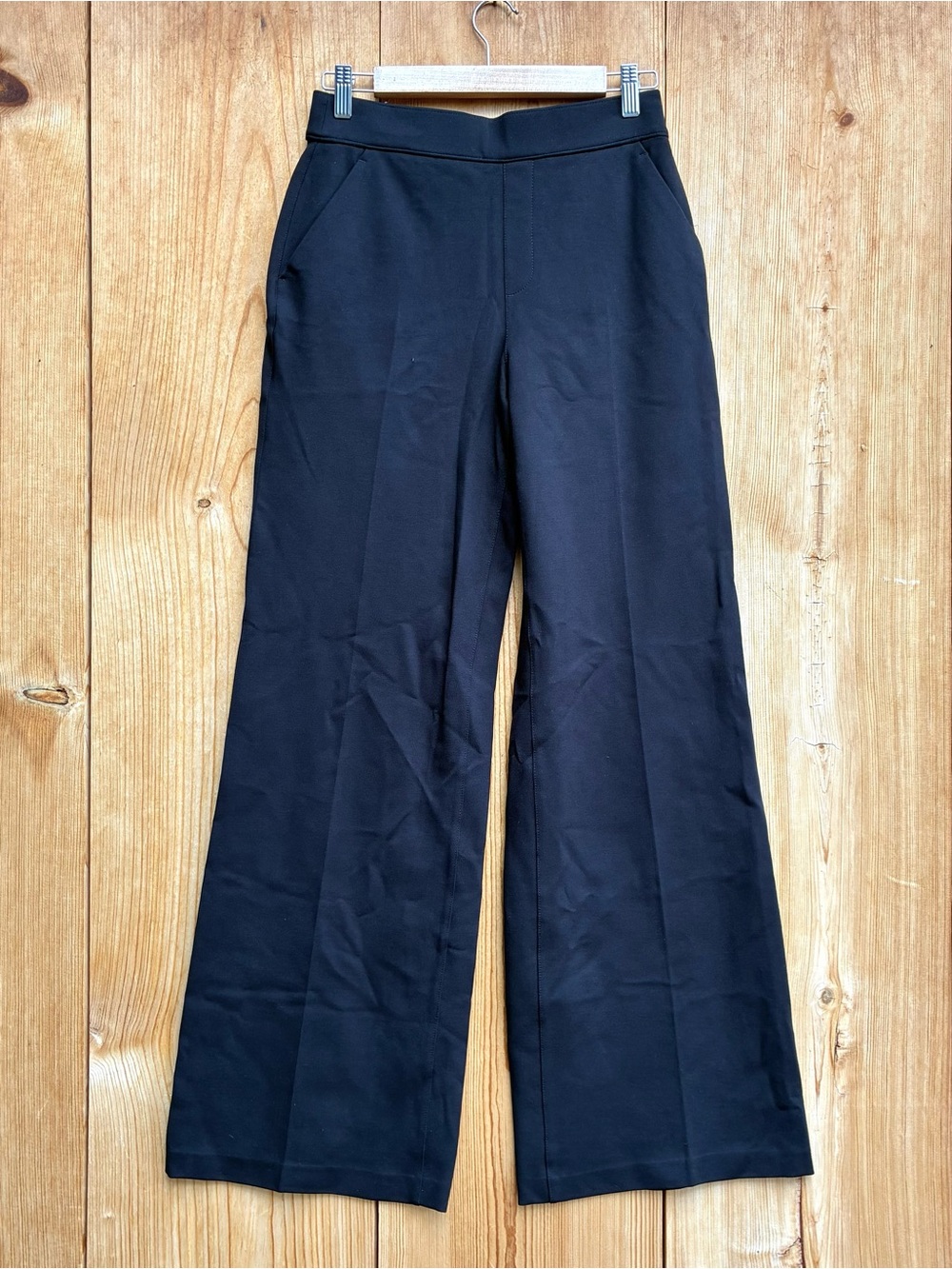 Spanx Black Ponte Wide Leg Pants Sz Small